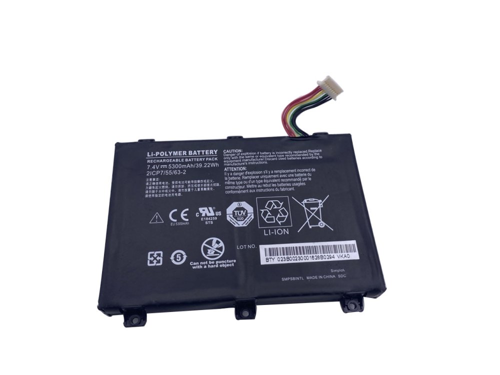 5300mAh 39.22Wh Bateria Tabletu Simplo 2ICP7/55/63-2