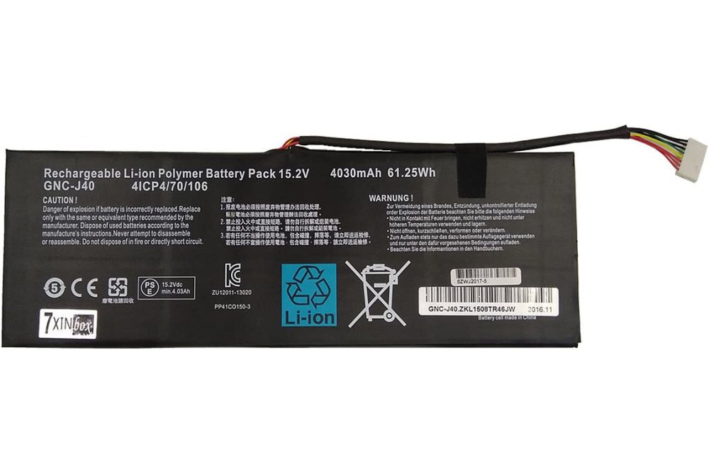 4030mAh 61.25Wh Bateria Gateway P34W v5