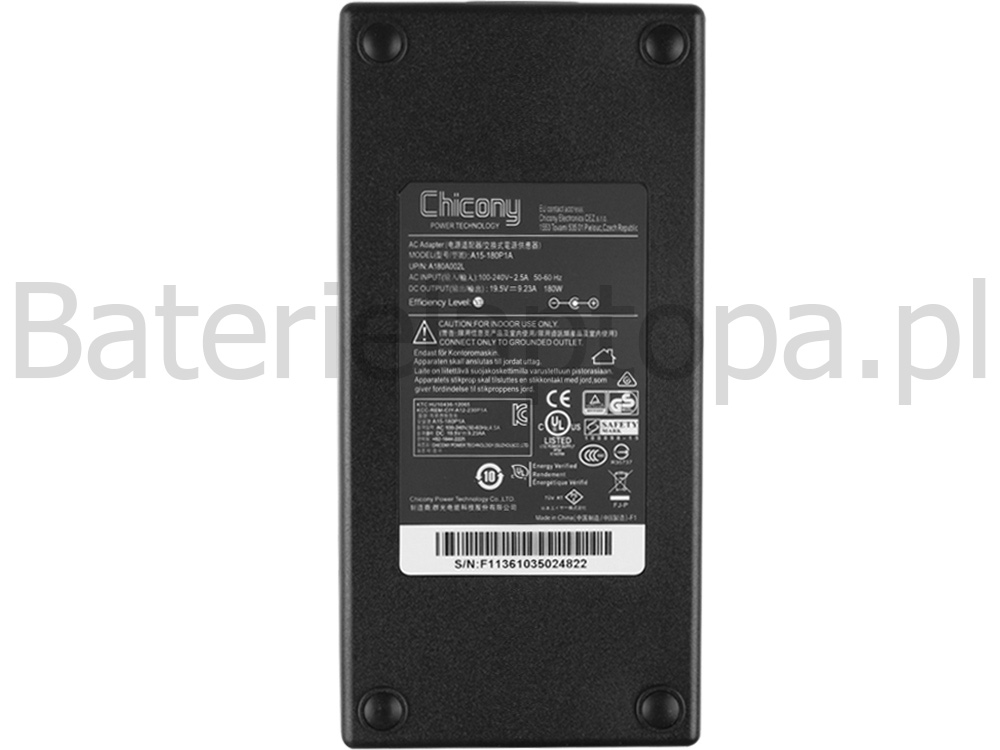 Oryginalny 180W Barebone P960EN Zasilacz Ładowarka