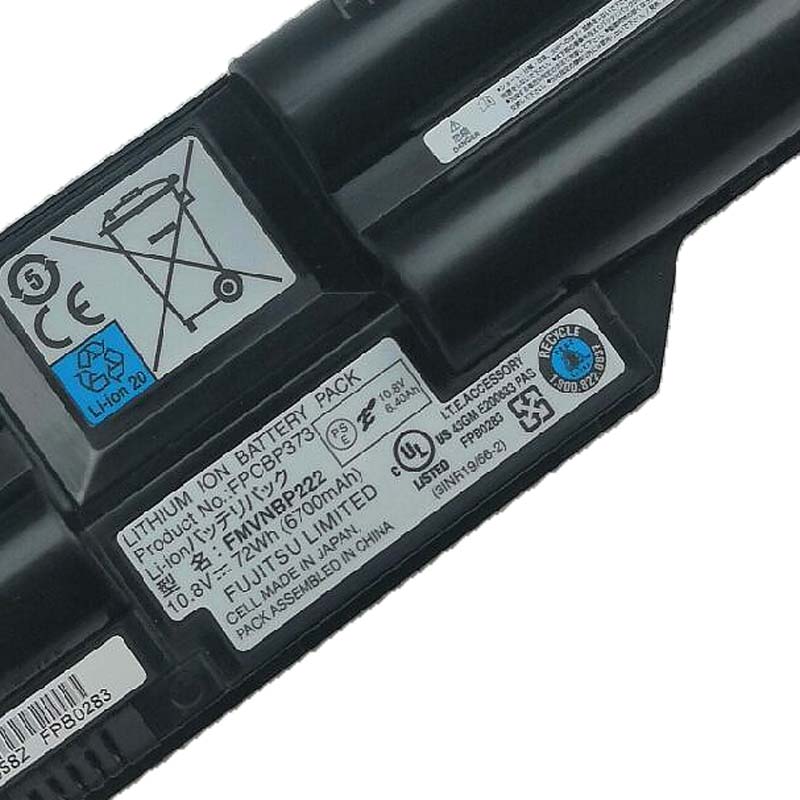 6700mAh 72Wh Fujitsu FPCBP373AP Bateria