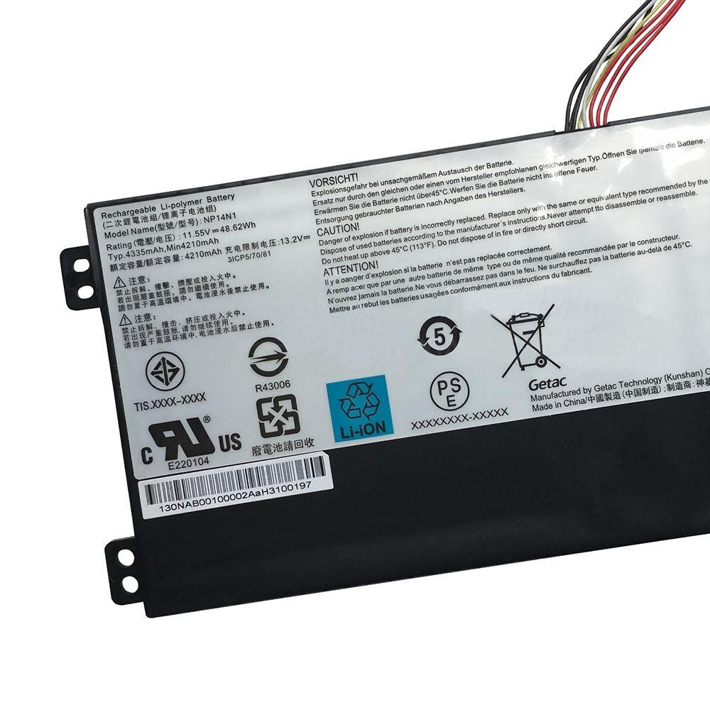 4210mAh 48.62Wh Bateria Nexstgo 3ICP5/70/81