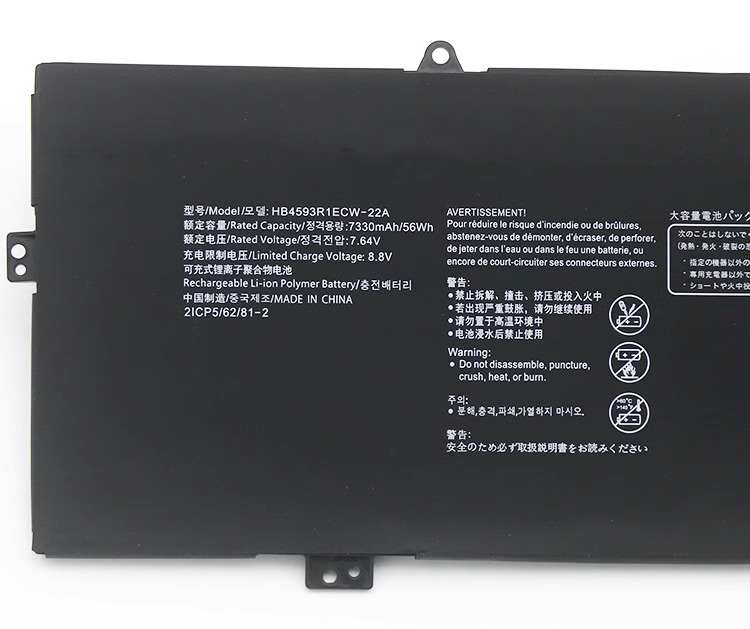 7330mAh 56Wh Bateria Huawei HB4593R1ECW-22A