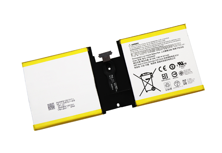 3411mAh 26.12Wh Microsoft Surface Go Bateria