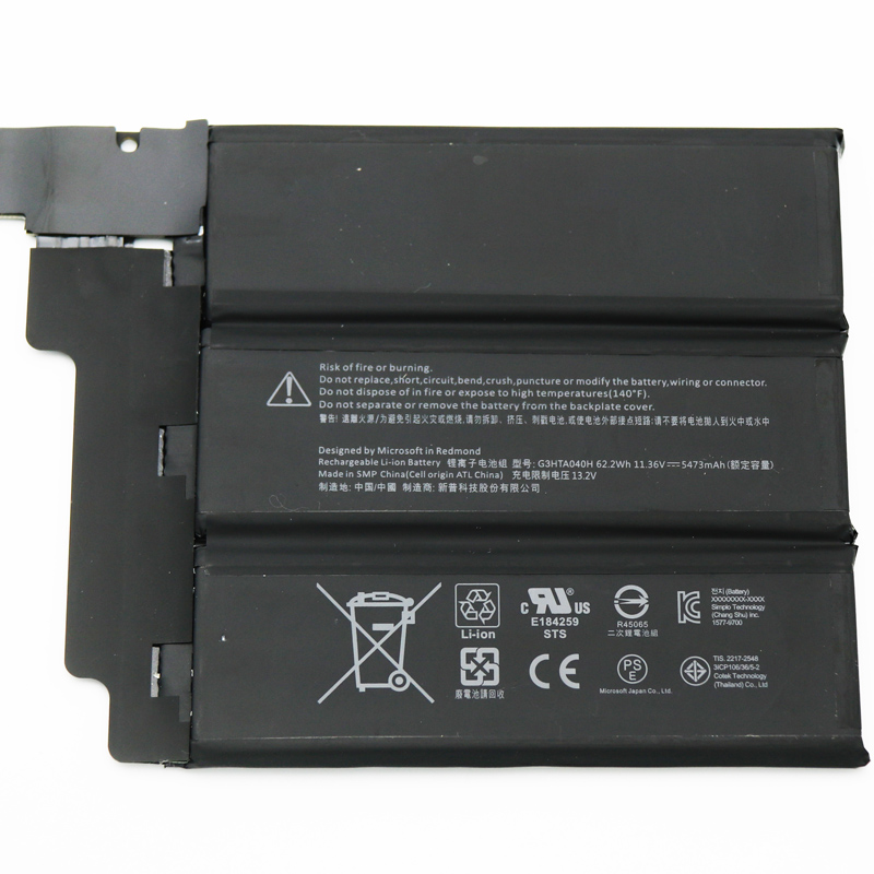 5473mAh 62.2Wh Microsoft G3HTA041H Bateria