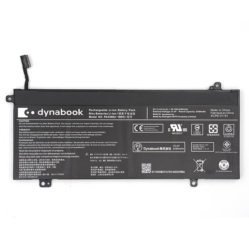 2480mAh 38.1Wh Bateria Toshiba Dynabook Satellite Pro L50-G-11G